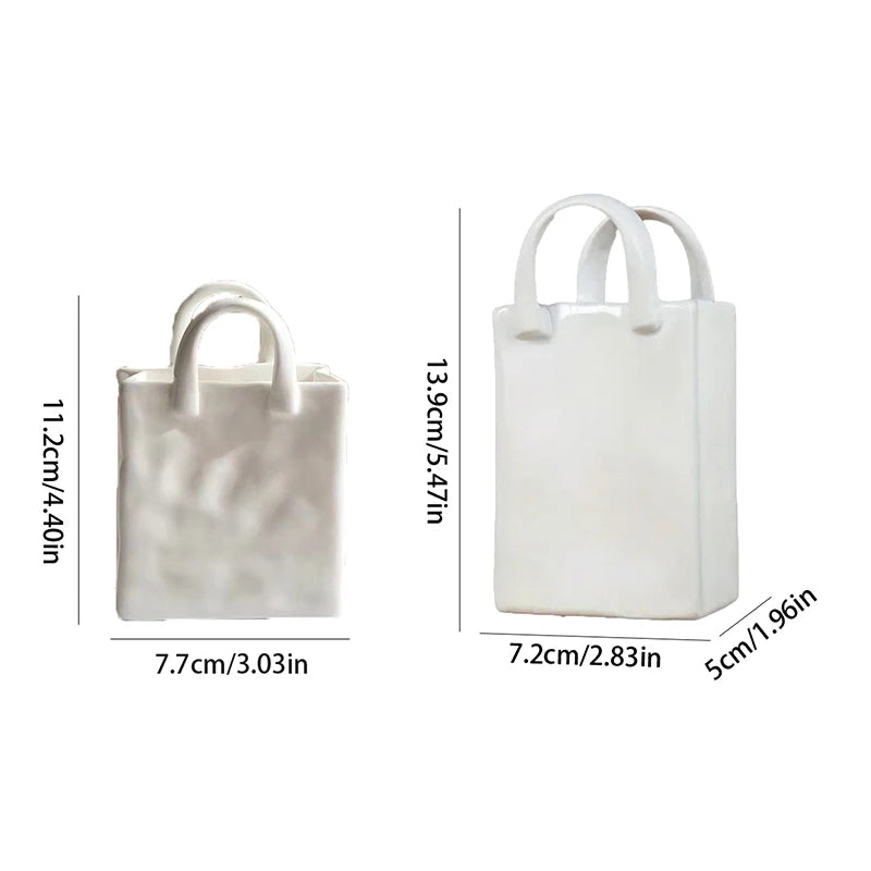 Handbag Shape Ceramic Vase