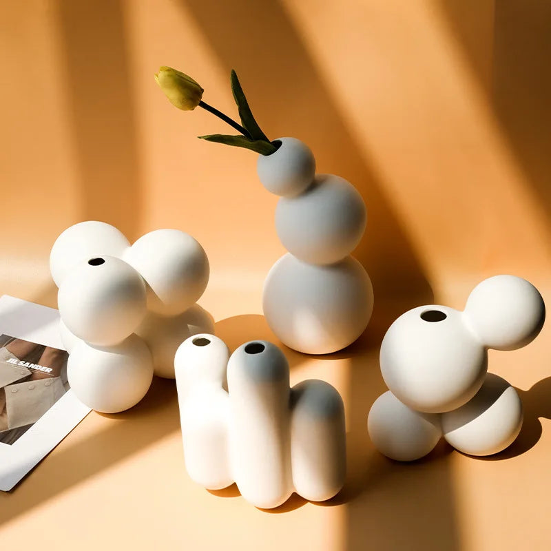 Nordic White Ceramic Vase