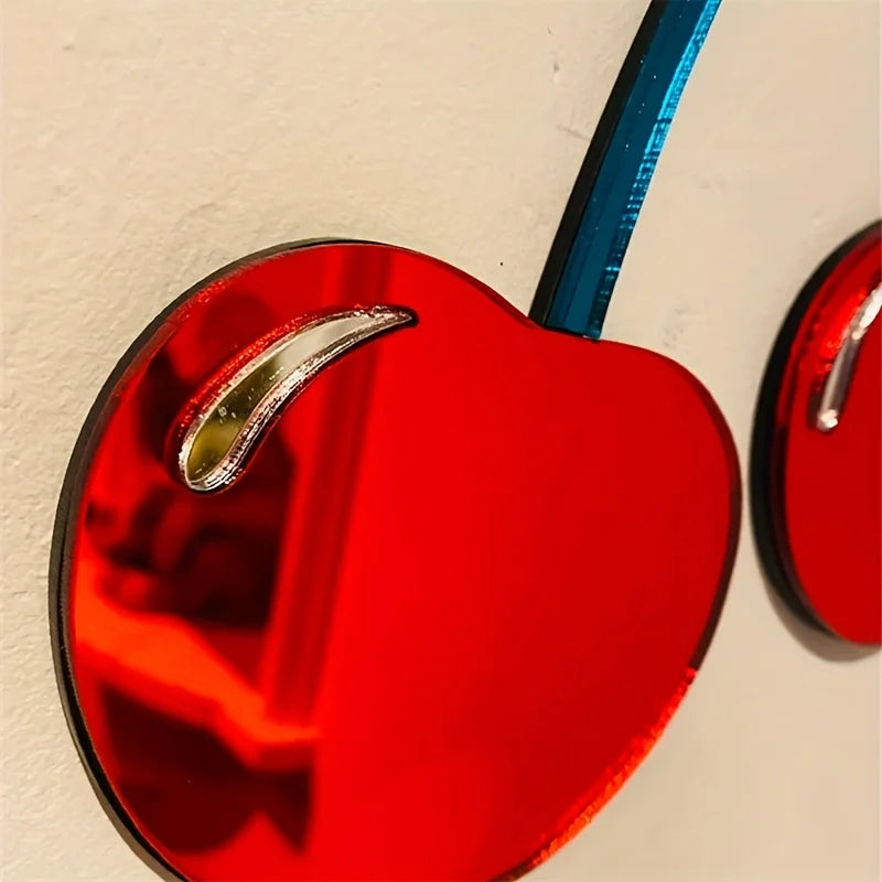 Cherry Wood Round Wall Mirror