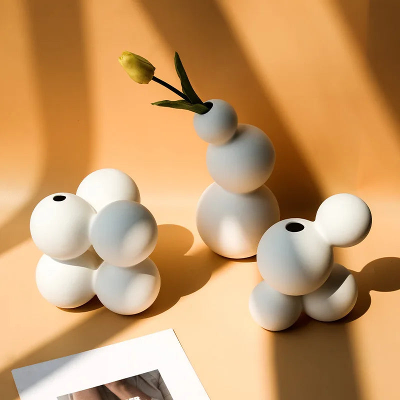 Nordic White Ceramic Vase