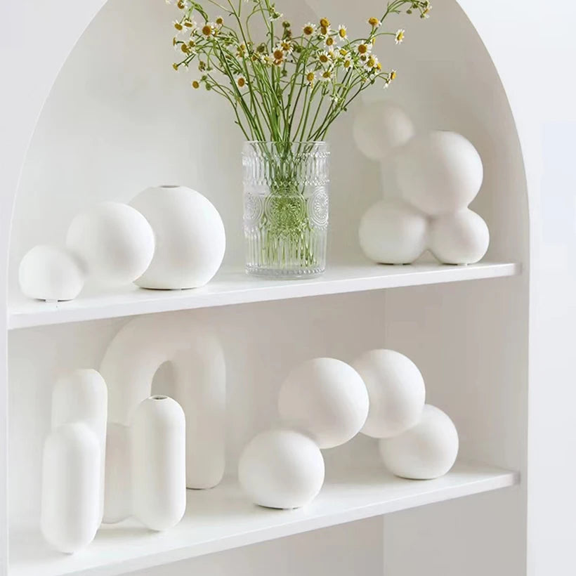 Nordic White Ceramic Vase