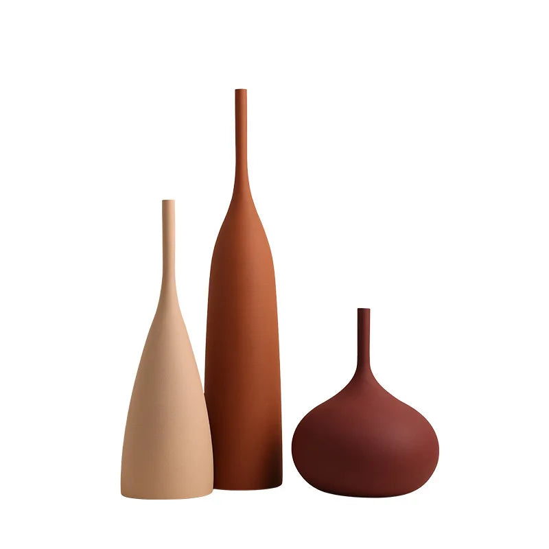 Wabi-Sabi Morandi Ceramic Vase