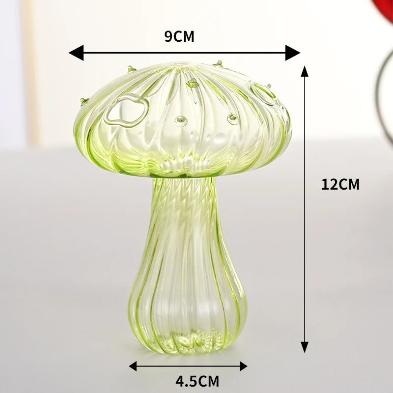 Mushroom Glass Bud Vase