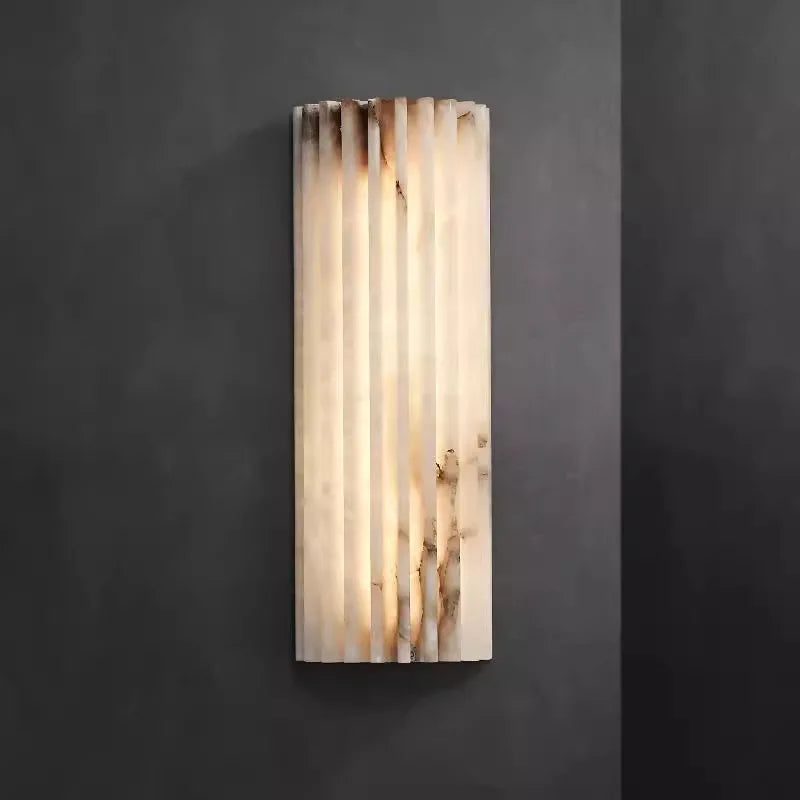 Art Deco Real Marble Wall Sconce