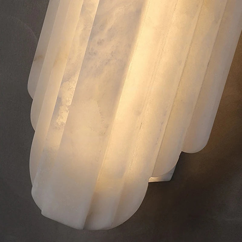 Spanish Alabaster Column Wall Sconce