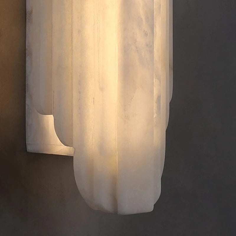 Spanish Alabaster Column Wall Sconce