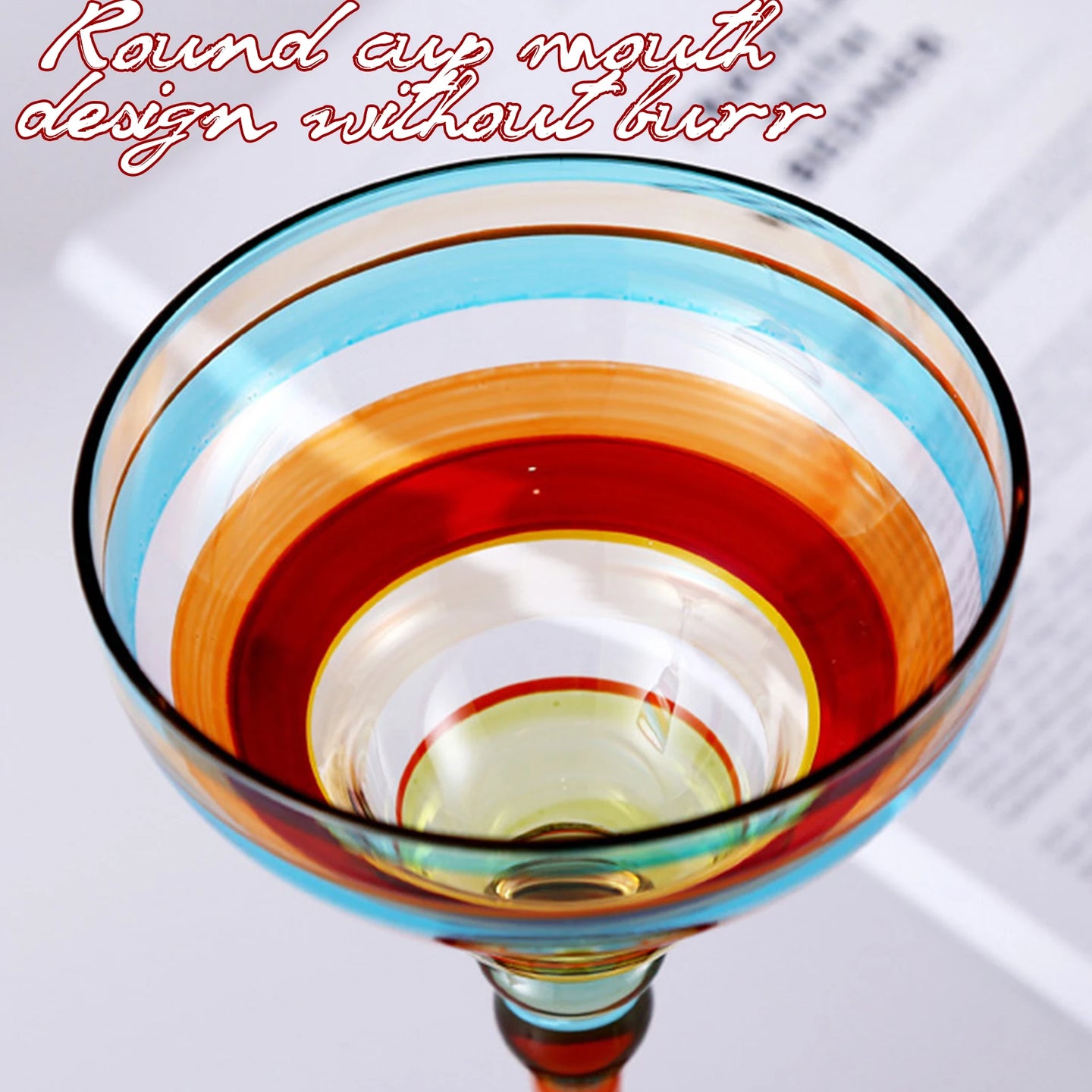 Hand-Painted Margarita Glass