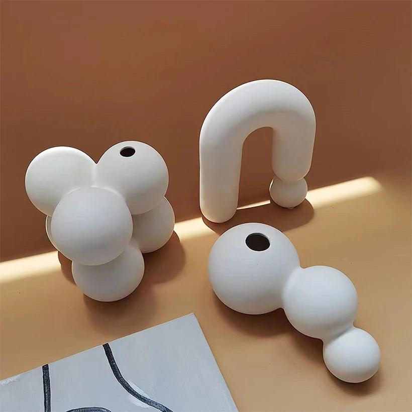 Nordic White Ceramic Vase