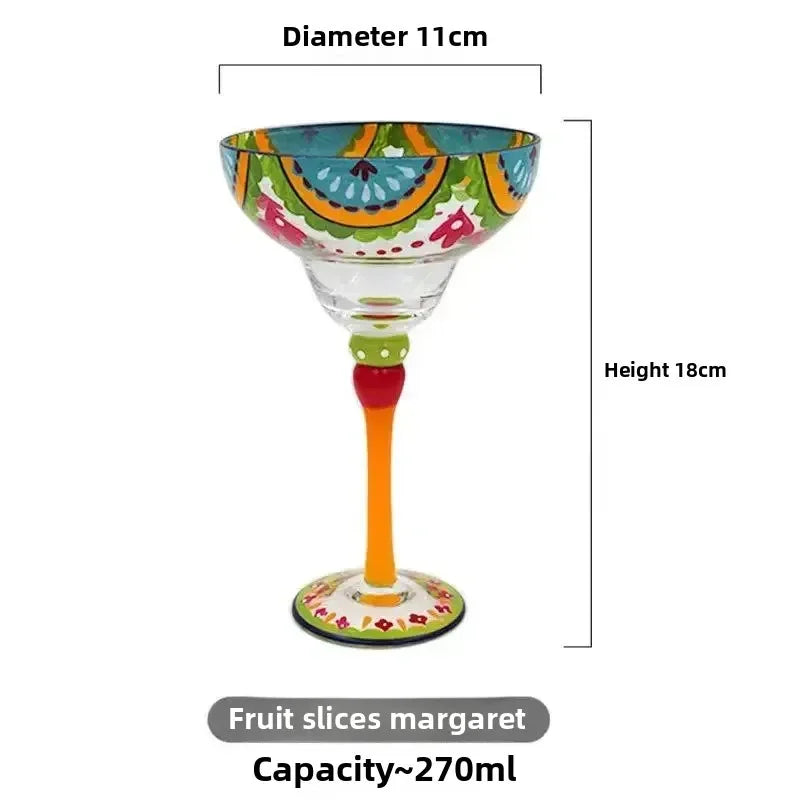 Handmade Colorful Cocktail Glass