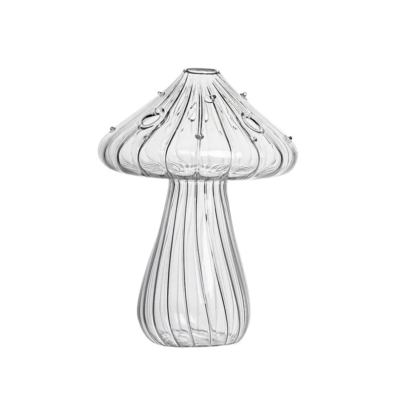 Mushroom Glass Bud Vase