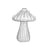 Mushroom Glass Bud Vase