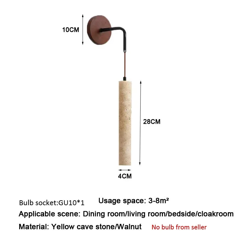 Minimalist Travertine Wall Sconce