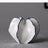White Geometric Ceramic Art Vase