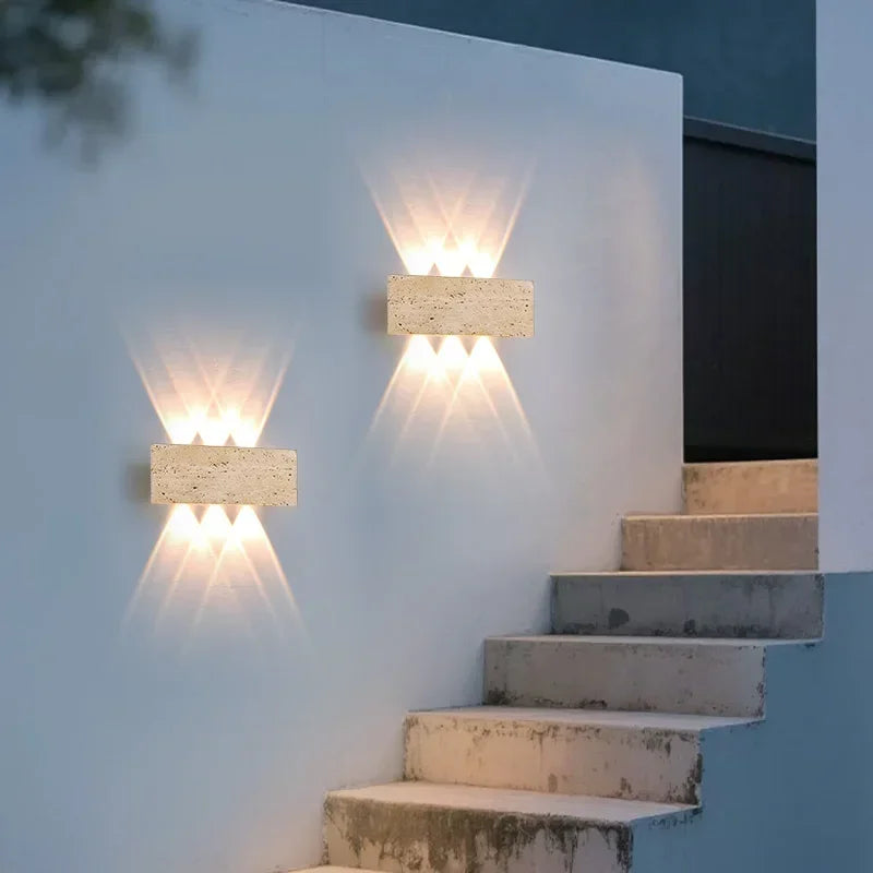 Wabi-Sabi Stone Outdoor Wall Sconce