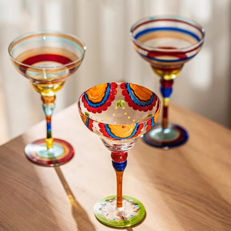 Handmade Colorful Cocktail Glass