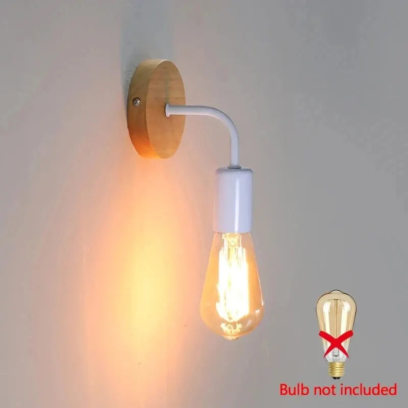 Vintage Wood Wall Sconce
