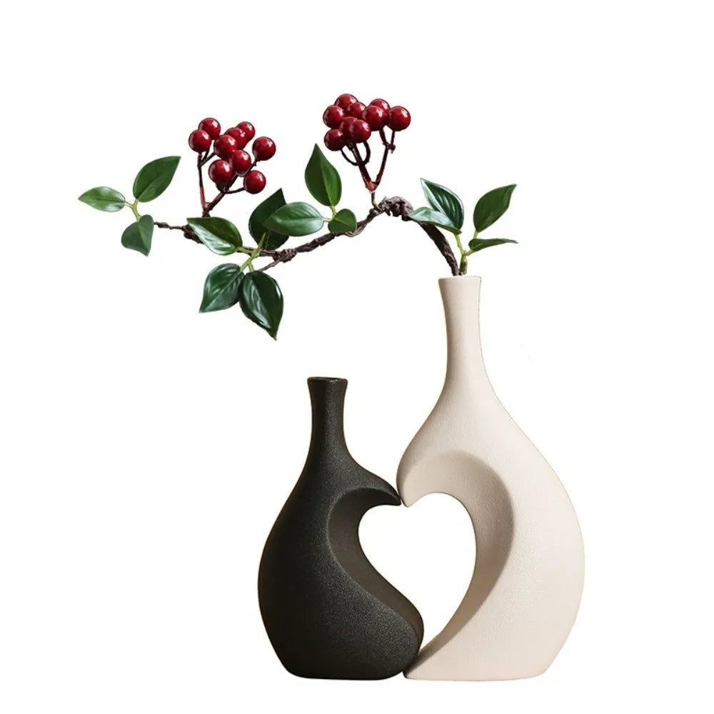 Heart-Shaped Ceramic Bud Vase
