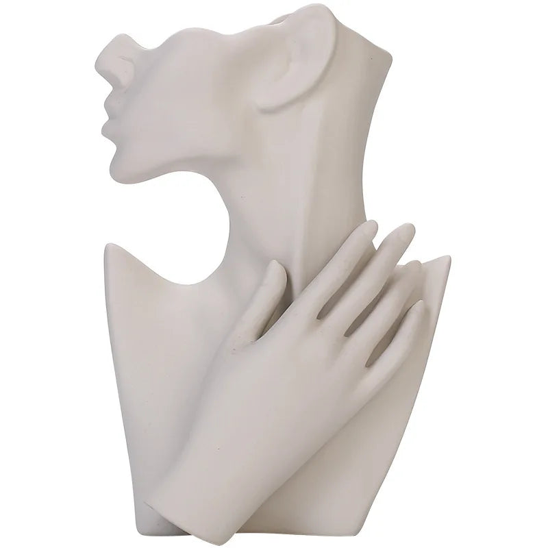 Minimalist Human Form Ceramic Bud Vase