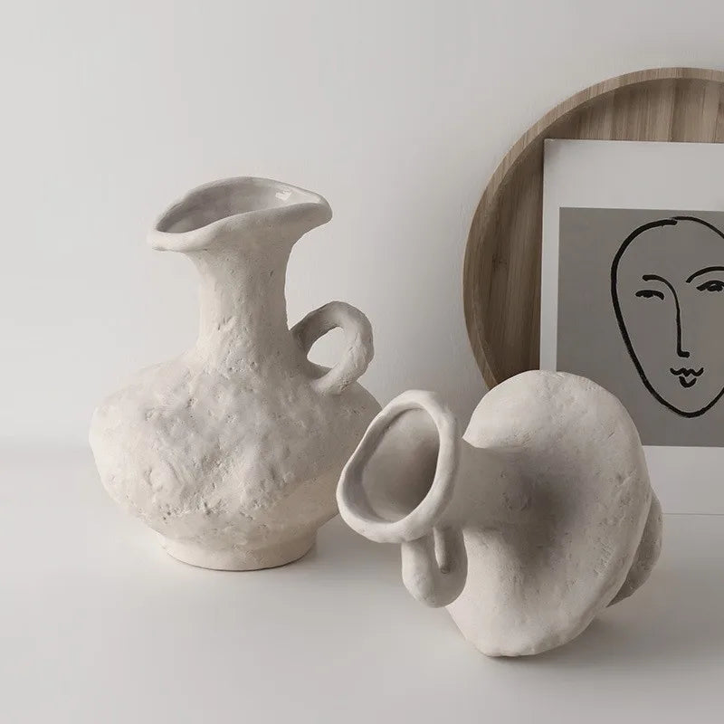 Nordic White Ceramic Hydroponic Vase
