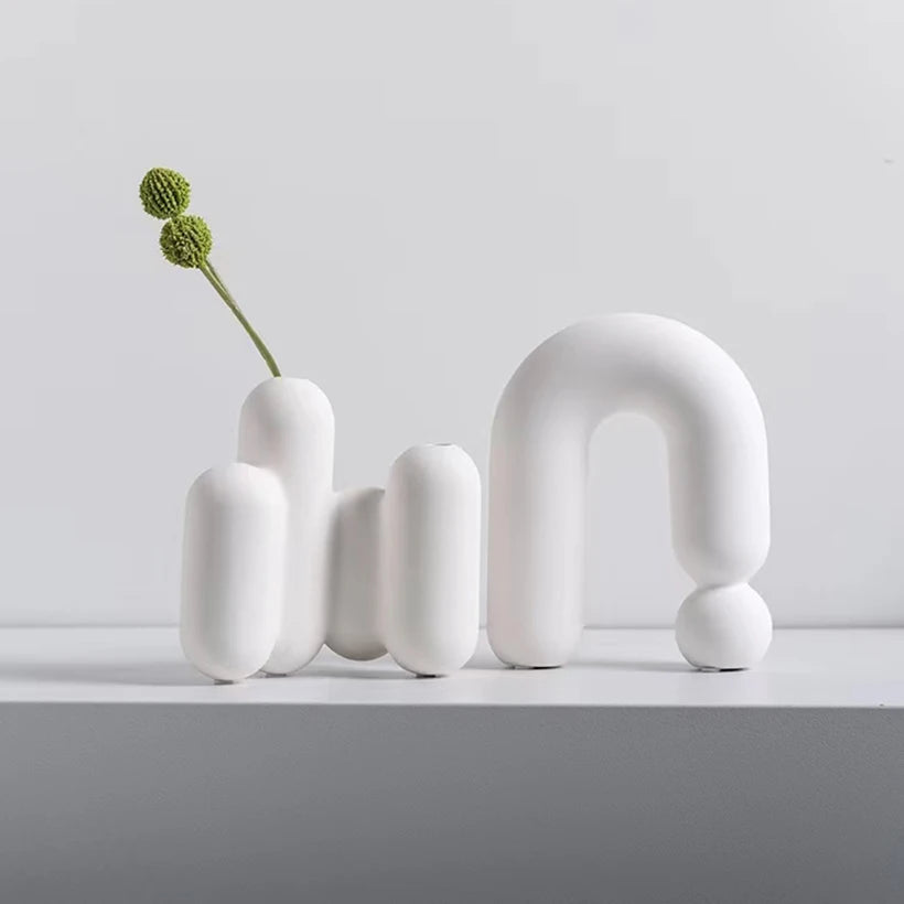 Nordic White Ceramic Vase
