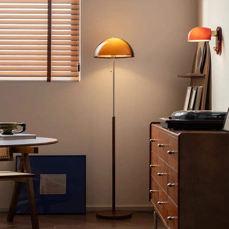 Vintage Acrylic Shade Floor Lamp