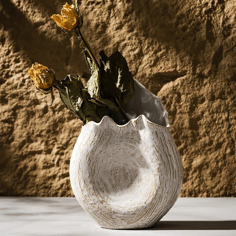 Boho Ceramic Circle Vase