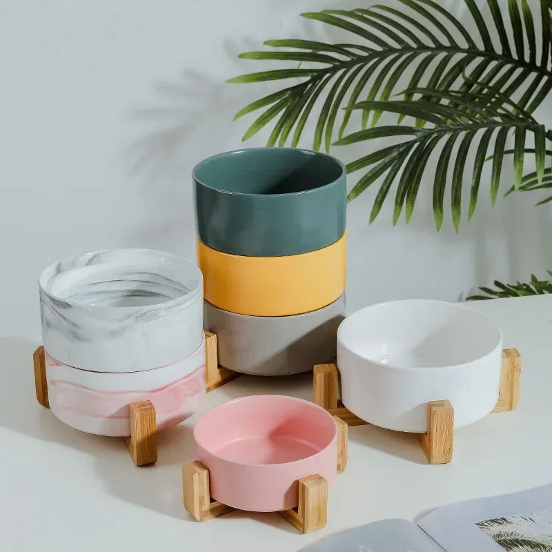 Ceramic Double Cat Bowl Set