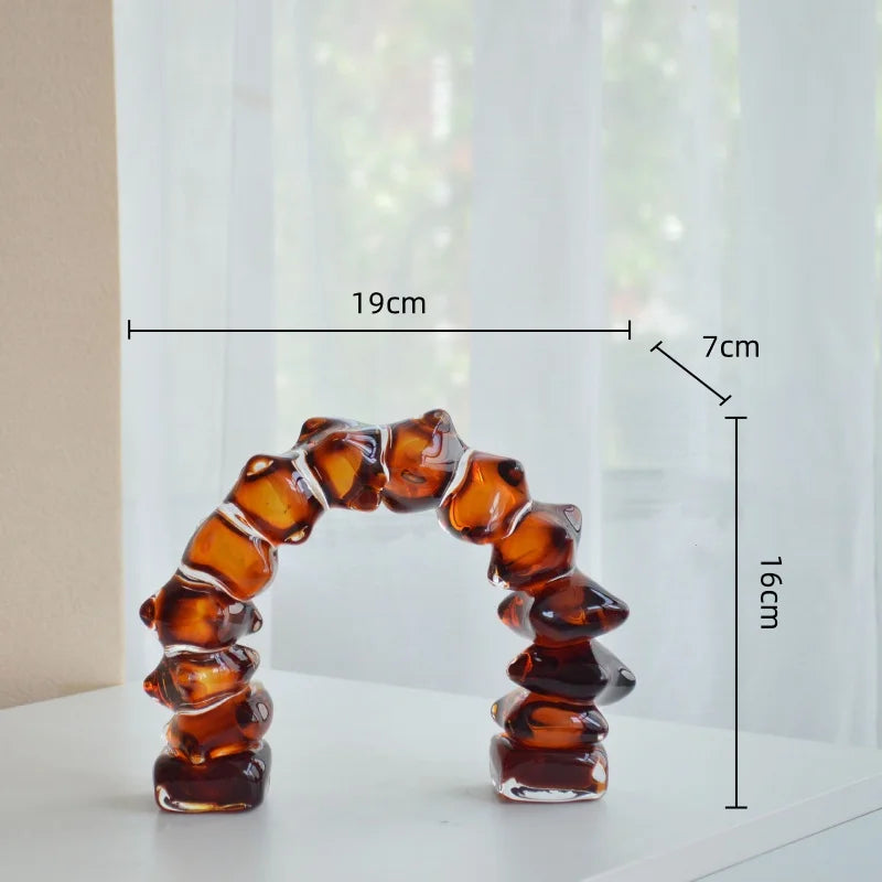 Geometric Glass Arch Sculpture