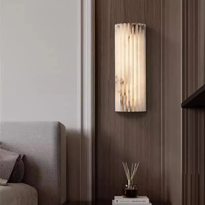Art Deco Real Marble Wall Sconce