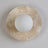 Travertine Glass Dome Wall Sconce