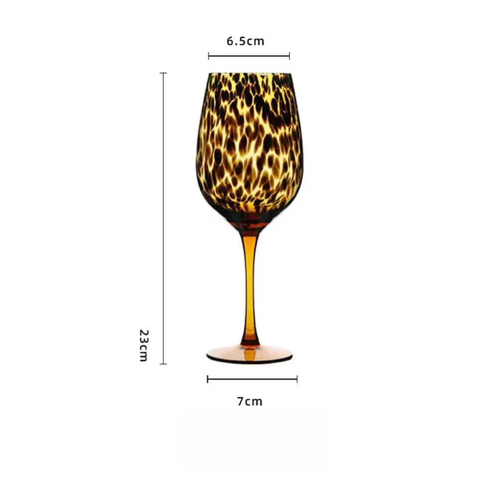 Vintage Leopard Crystal Goblet