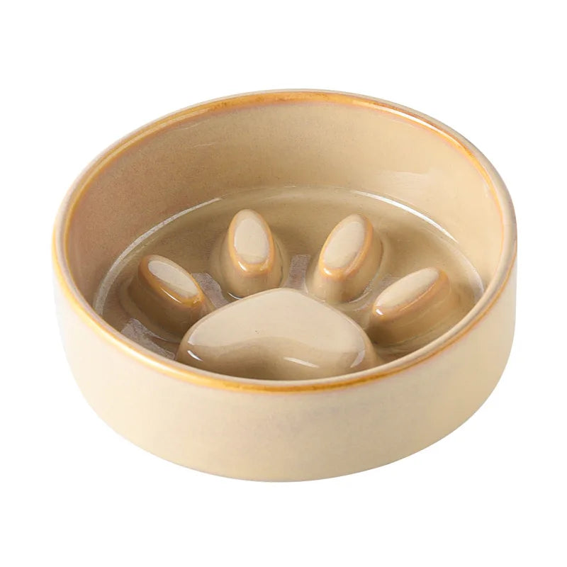 Japanese Kiln Ceramic Cat Bowl