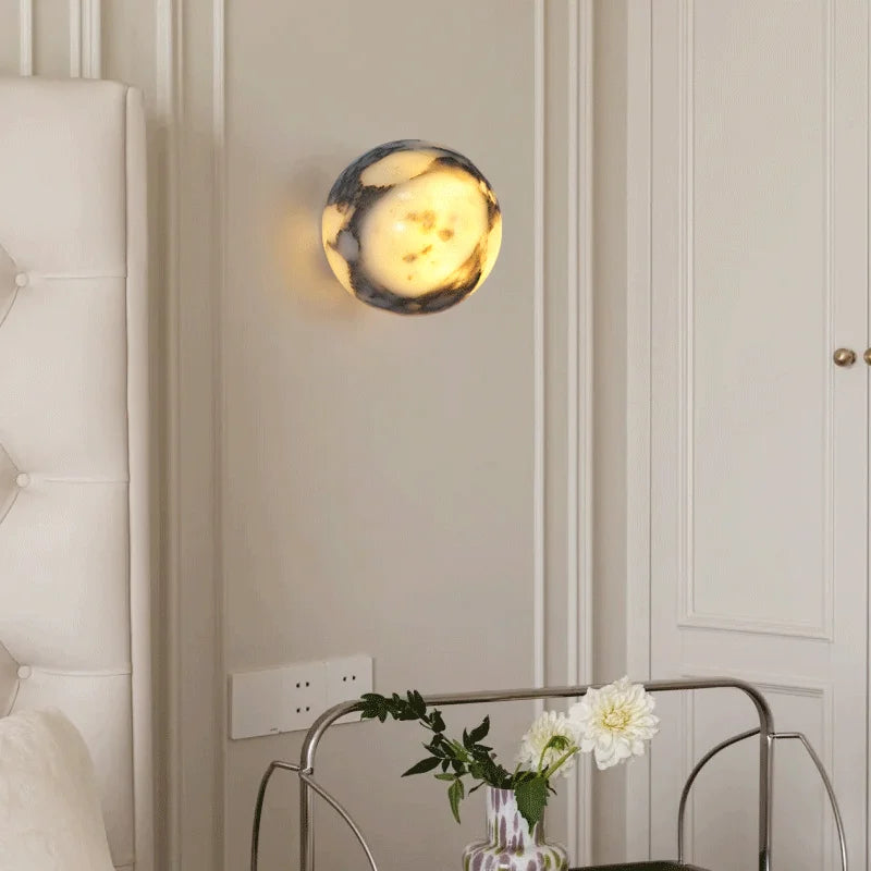 Sphere Natural Stone Wall Sconce