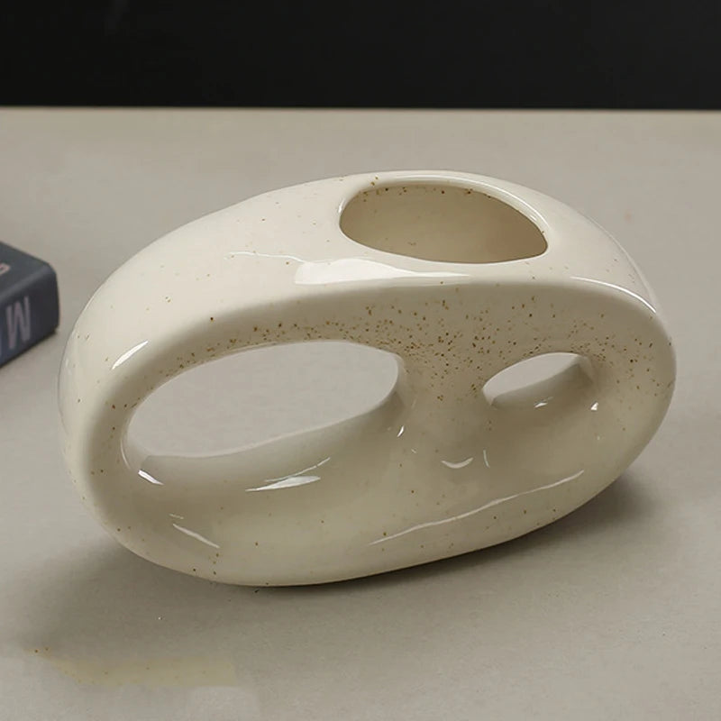 Nordic Elliptical Double-Hole Vase