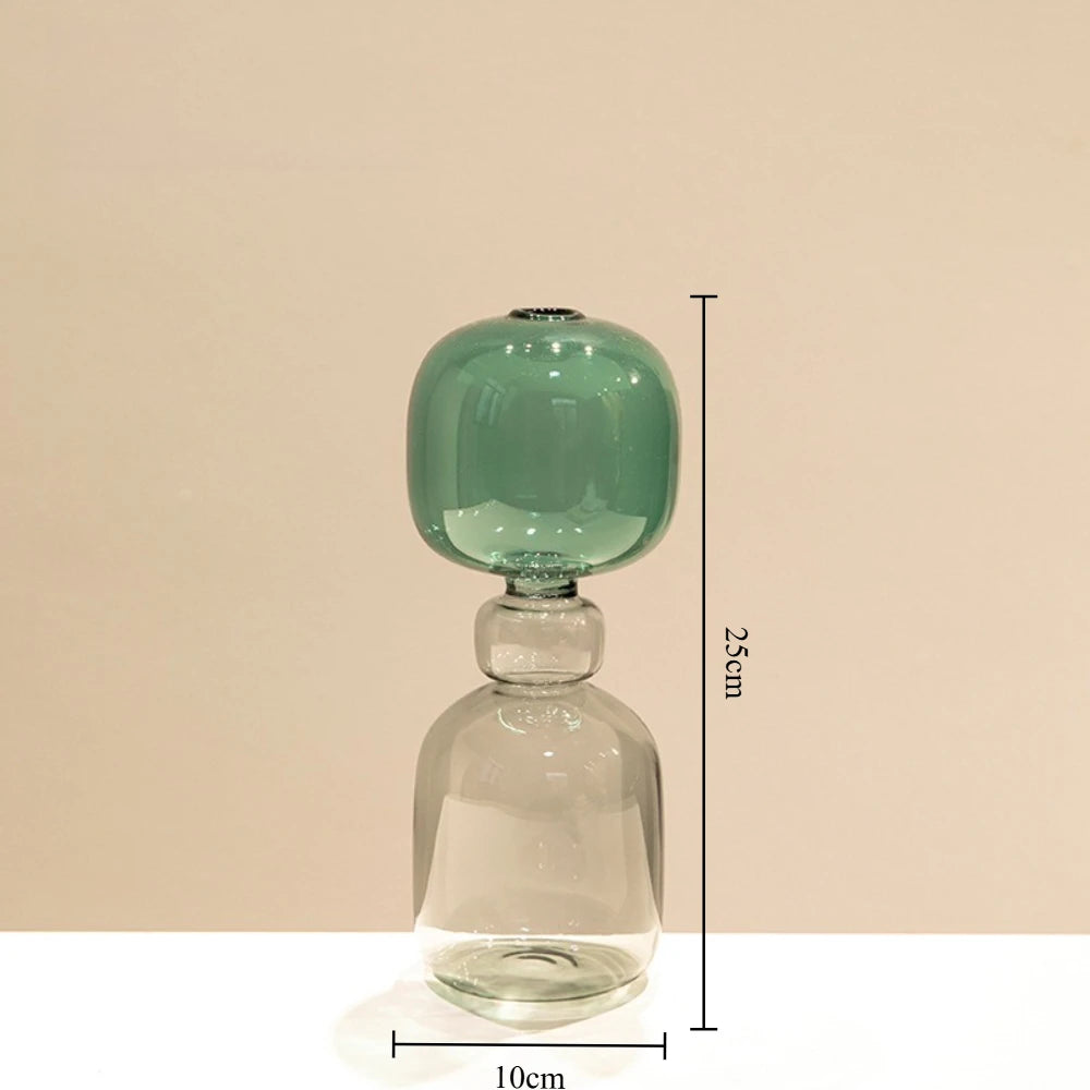 Double-Layer Colored Glass Vase