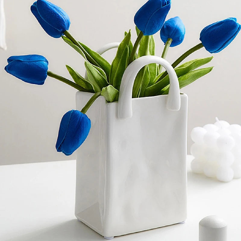 Handbag Shape Ceramic Vase