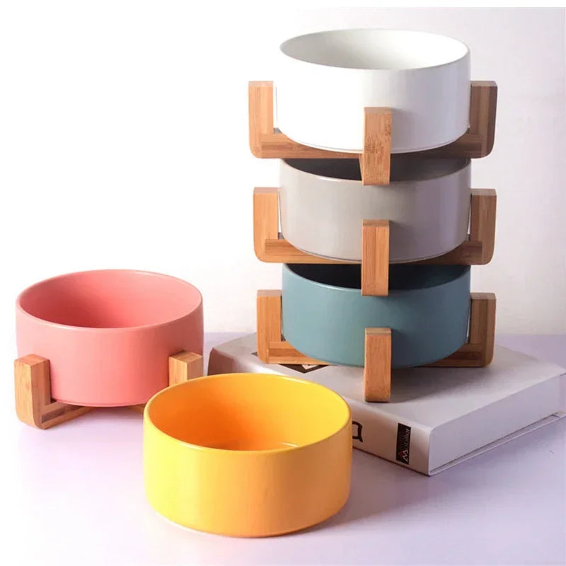 Ceramic Double Cat Bowl Set