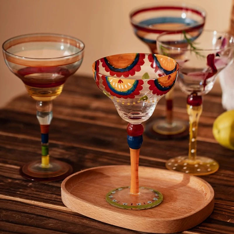 Handmade Colorful Cocktail Glass
