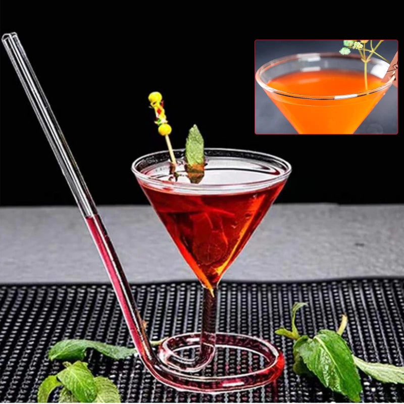 Spiral Glass Cocktail Cup