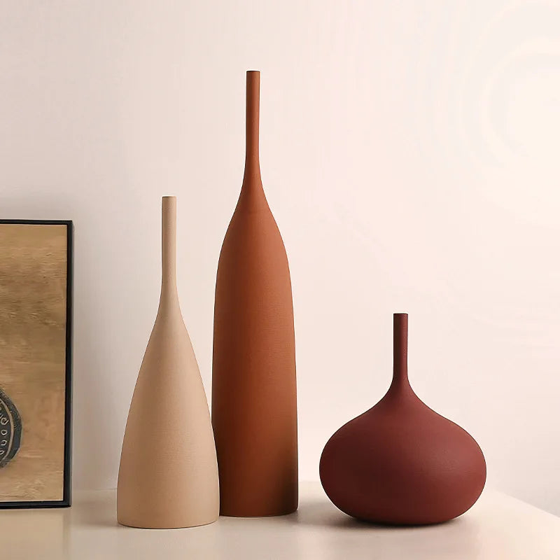Wabi-Sabi Morandi Ceramic Vase