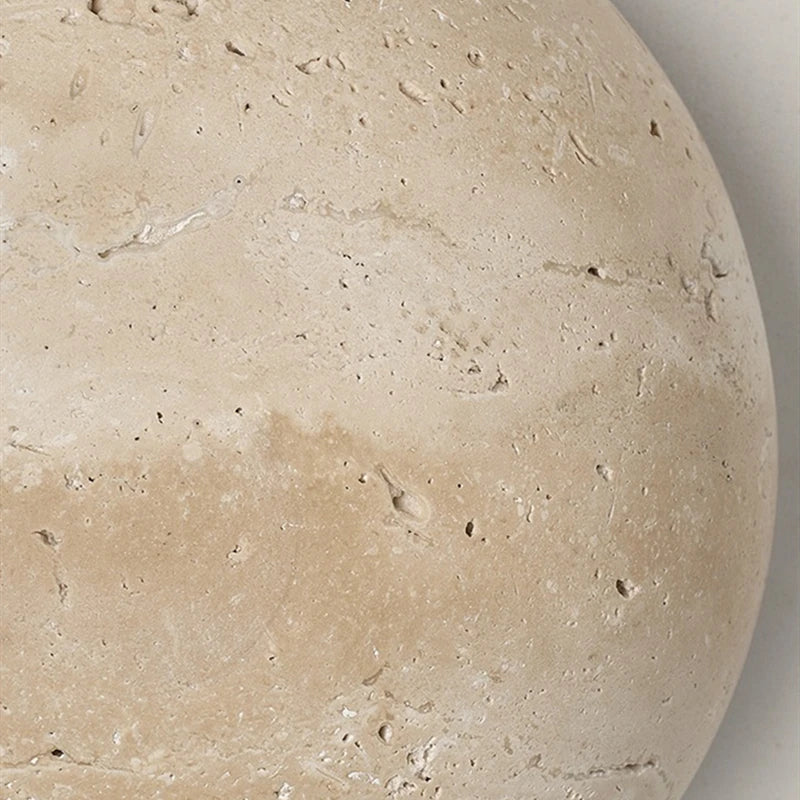 Travertine Glass Dome Wall Sconce