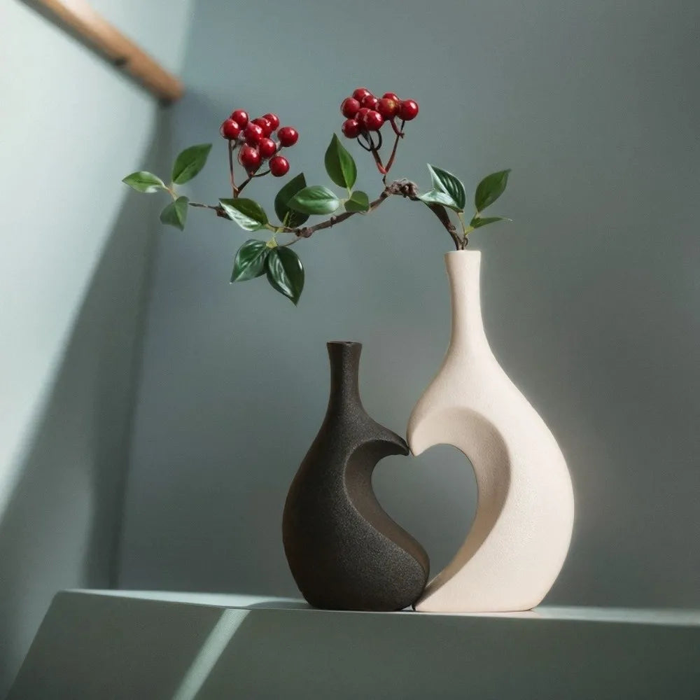 Heart-Shaped Ceramic Bud Vase