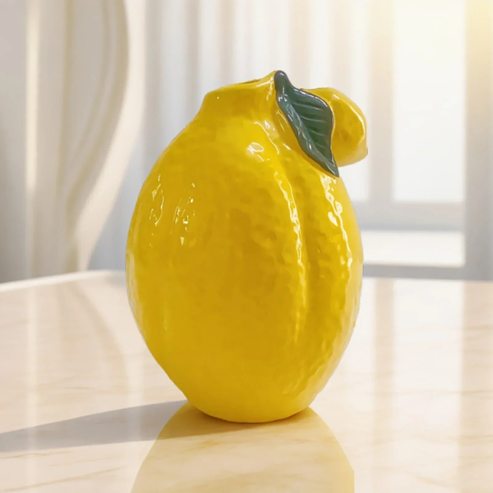 Lemon Ceramic Bud Vase