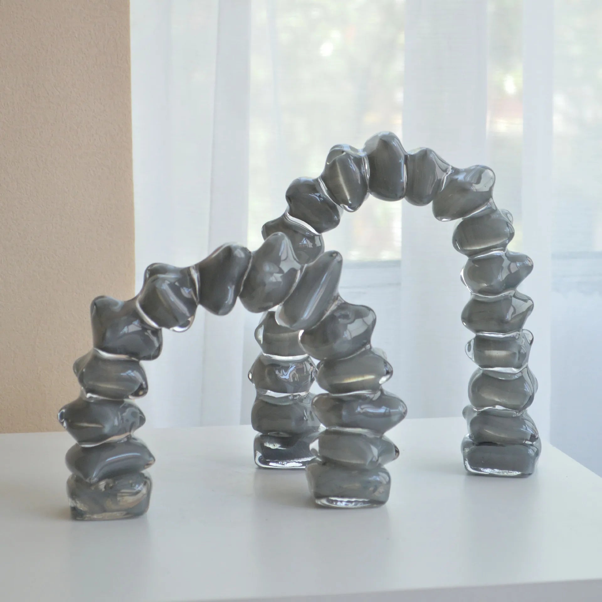 Geometric Glass Arch Sculpture