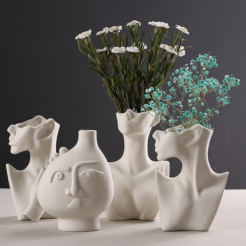 Minimalist Human Form Ceramic Bud Vase