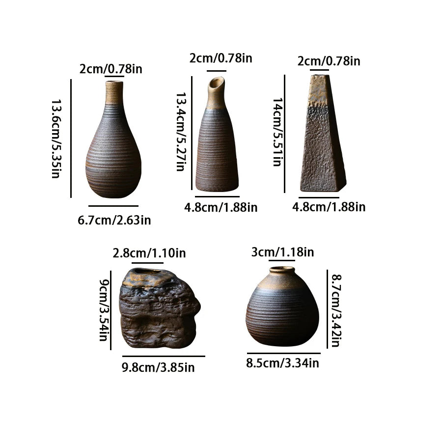 Mini Rustic Pottery Bud Vase