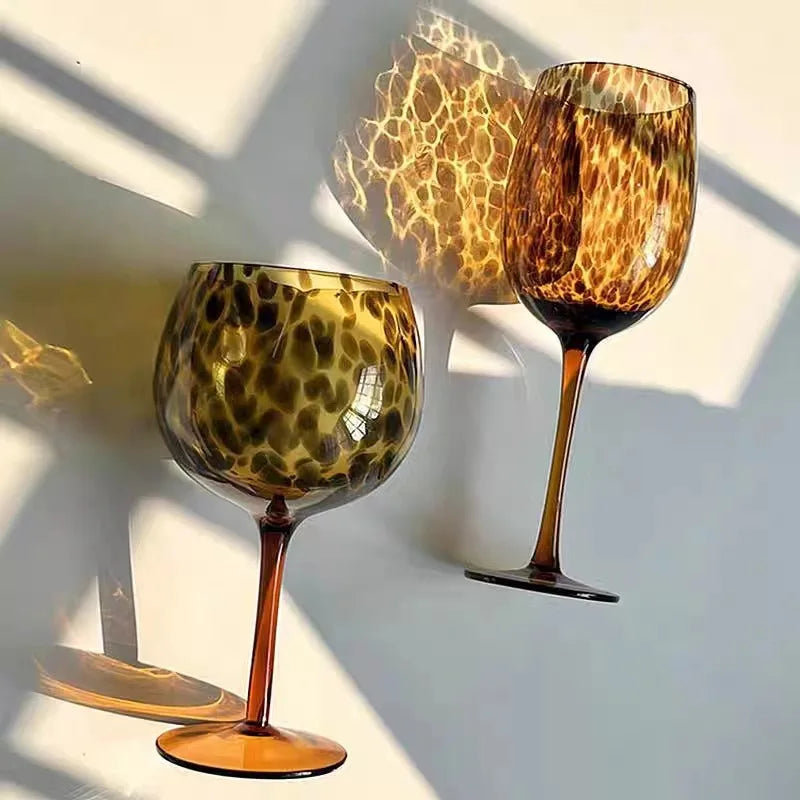Vintage Leopard Crystal Goblet